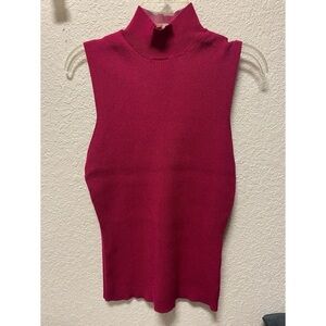 Express Fitted Ribbed Mock Neck Sweater Tank